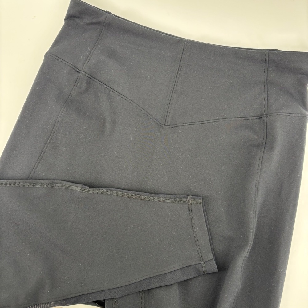 Le Ore Leggings Womens Medium‎ Black Excellent Mesh V-Waist Activewear LOK00149